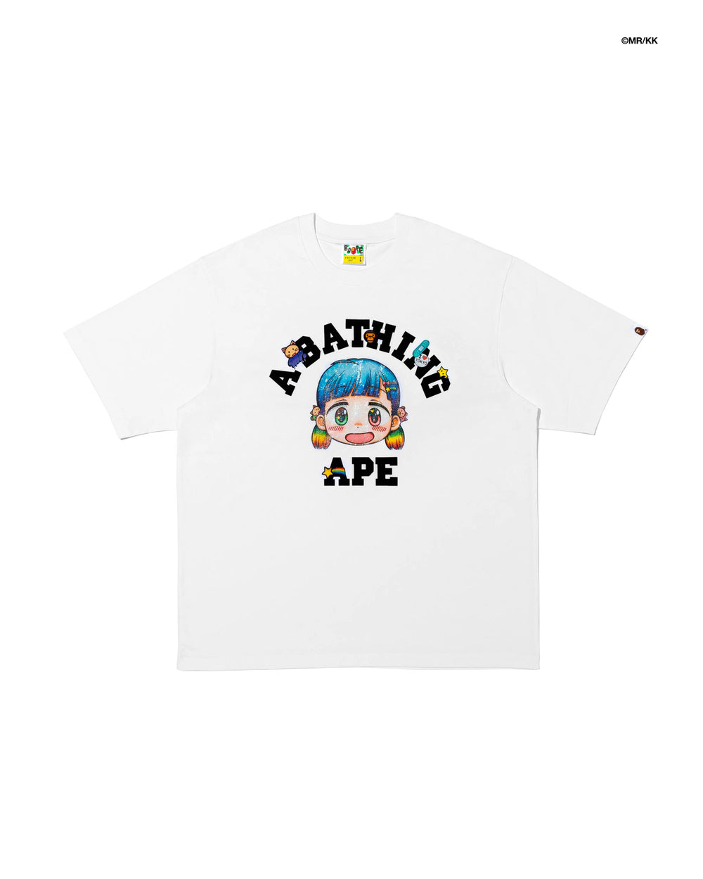 BAPE x Mr. COLLEGE TEE - WHITE 白色