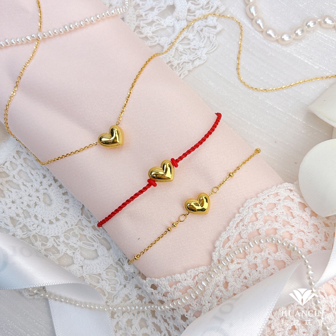 甜入心(小) 黃金手鍊/黃金項鍊/編織金手鍊
