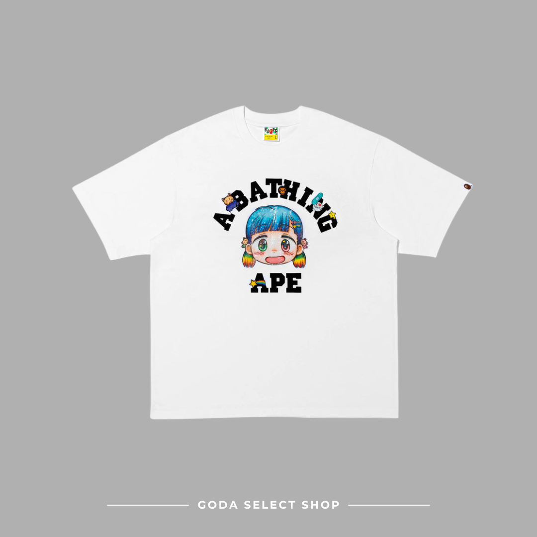 BAPE x Mr. COLLEGE TEE - WHITE 白色