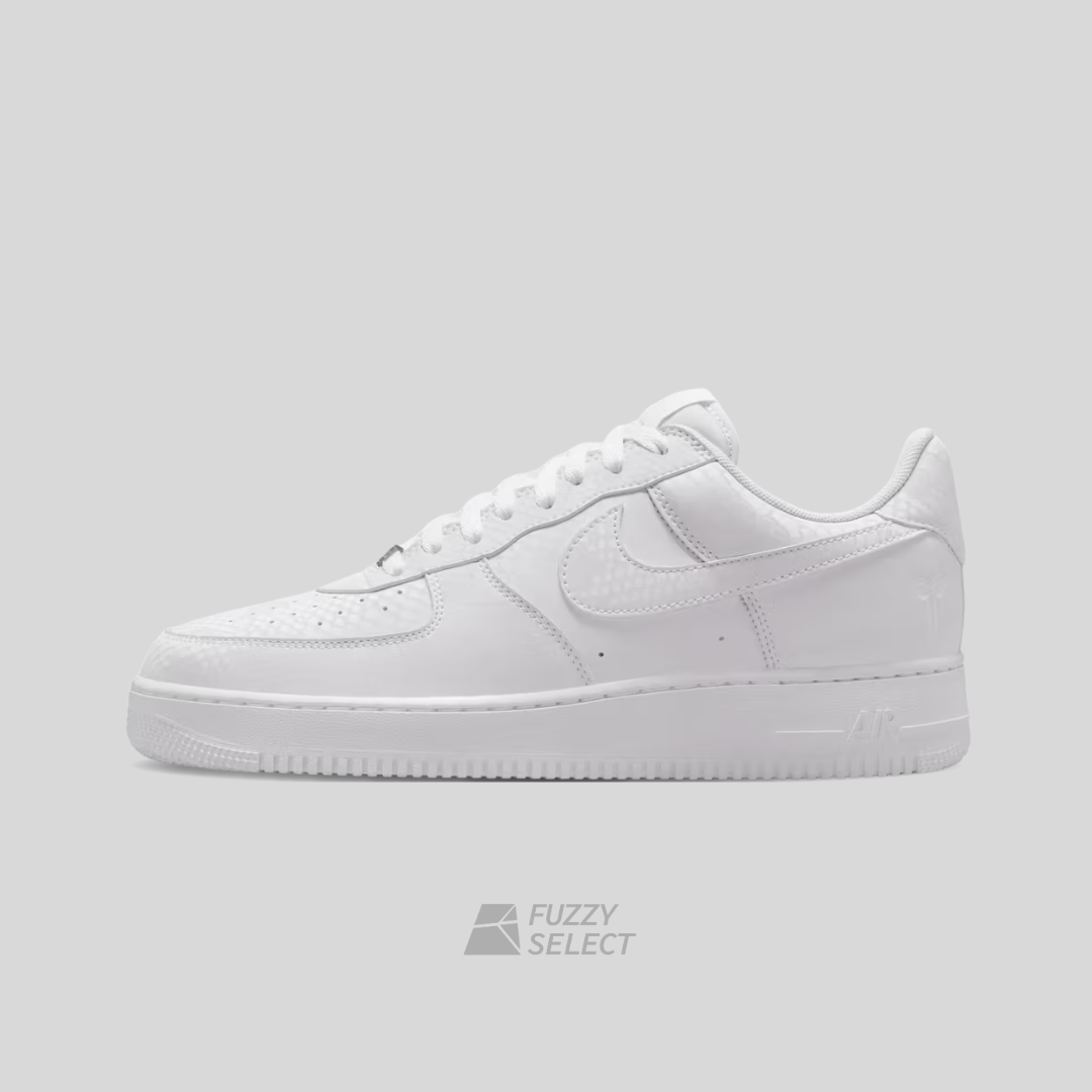 【逢甲FUZZY】Kobe Bryant x Nike Air Force 1 "Triple White"  蛇鱗白 刺繡 IB0018-100