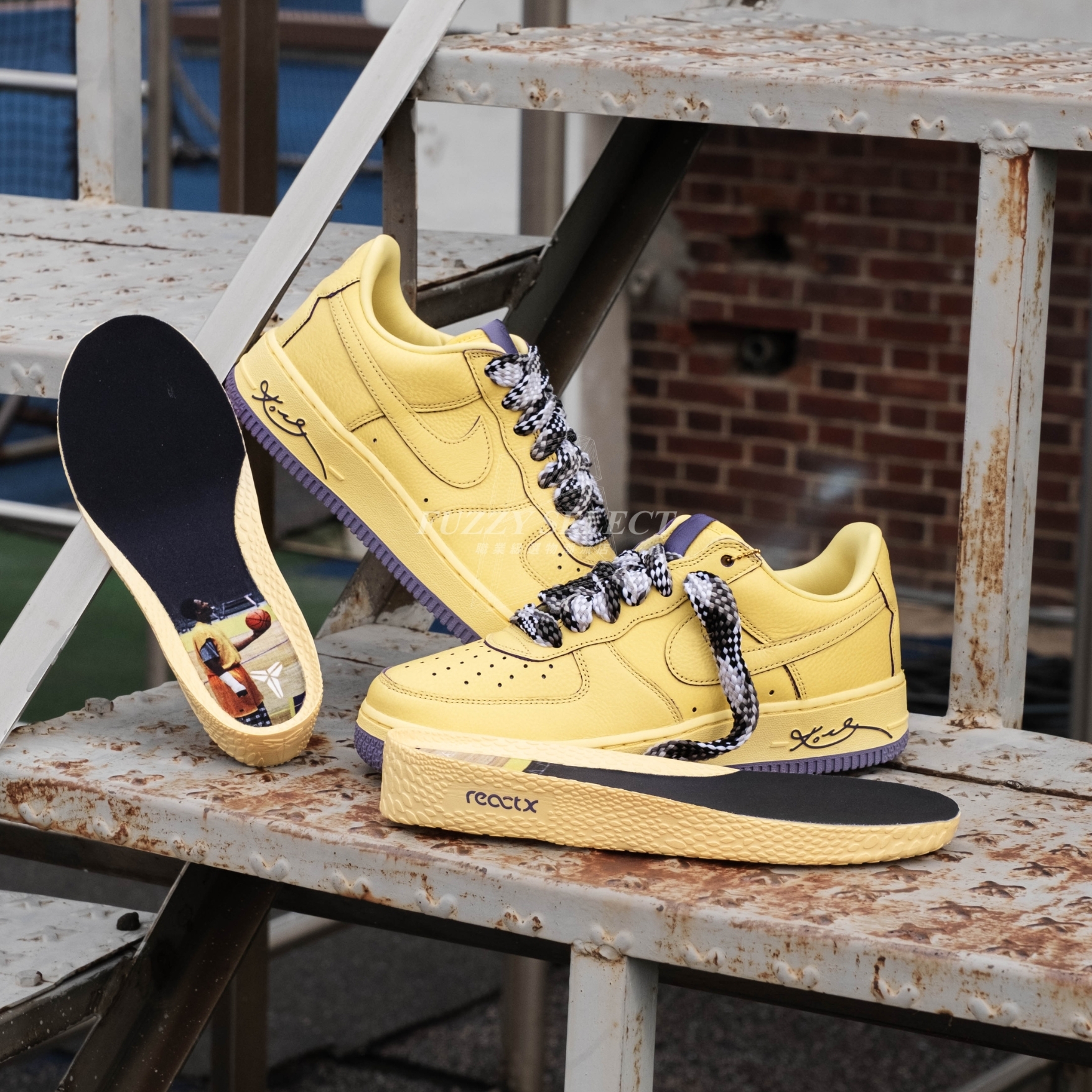 【逢甲FUZZY】Kobe Bryant x Nike Air Force 1 "Soft Yellow" 黃紫 湖人 HV9408-700