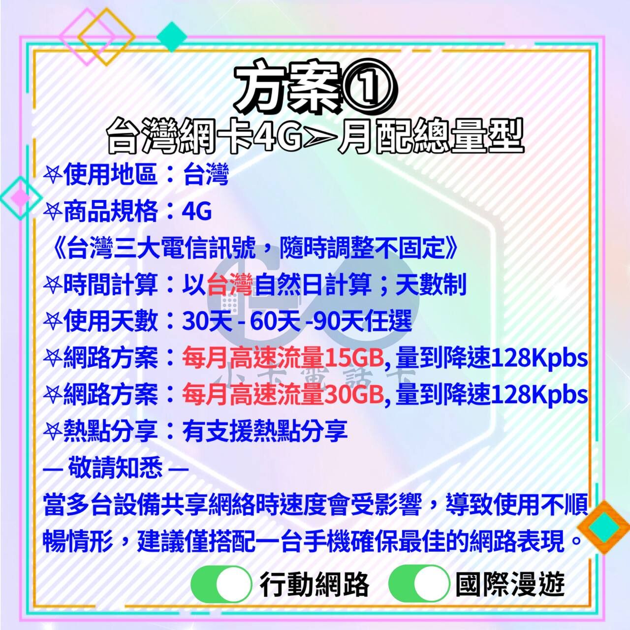 【SIM卡】4G台灣高速上網卡｜多方案選擇·大容量·穩定高速〈快速開通、簡易開通、現貨寄送〉
