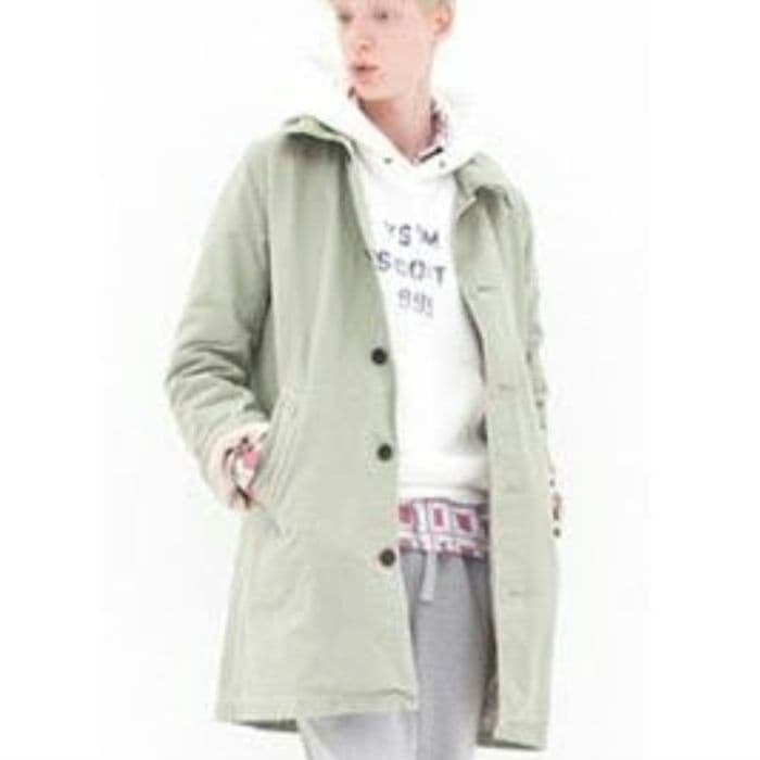 VISVIM HERGE COAT DMGD CHINO (( USED A )) 中古美品 - LT.GREEN SIZE 1 PRE ORDER ITEM (預訂中)