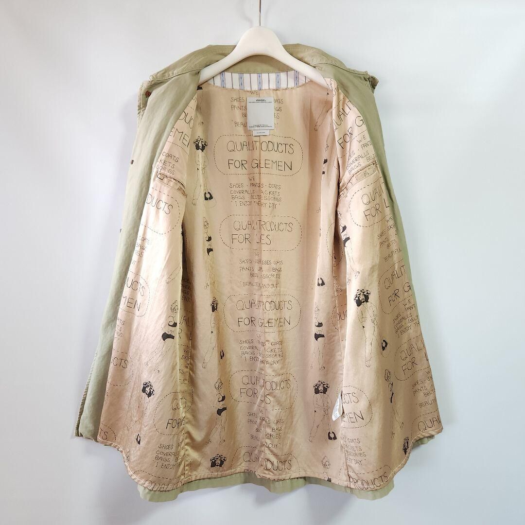 VISVIM HERGE COAT DMGD CHINO (( USED A )) 中古美品 - LT.GREEN SIZE 1 PRE ORDER ITEM (預訂中)