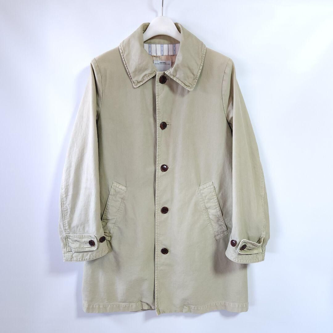 VISVIM HERGE COAT DMGD CHINO (( USED A )) 中古美品 - LT.GREEN SIZE 1 PRE ORDER ITEM (預訂中)