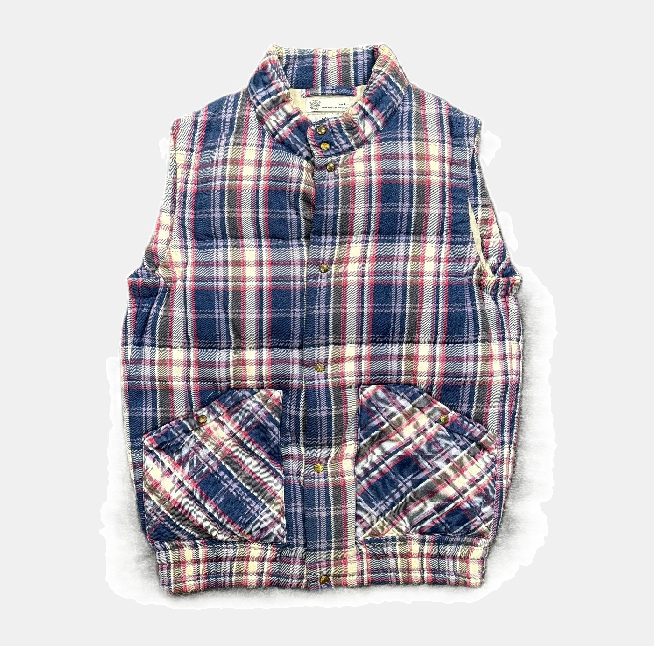 VISVIM INSULATOR VEST CHECK (( USED A )) 中古美品 - NAVY SIZE 3 PRE ORDER ITEM (預訂中)