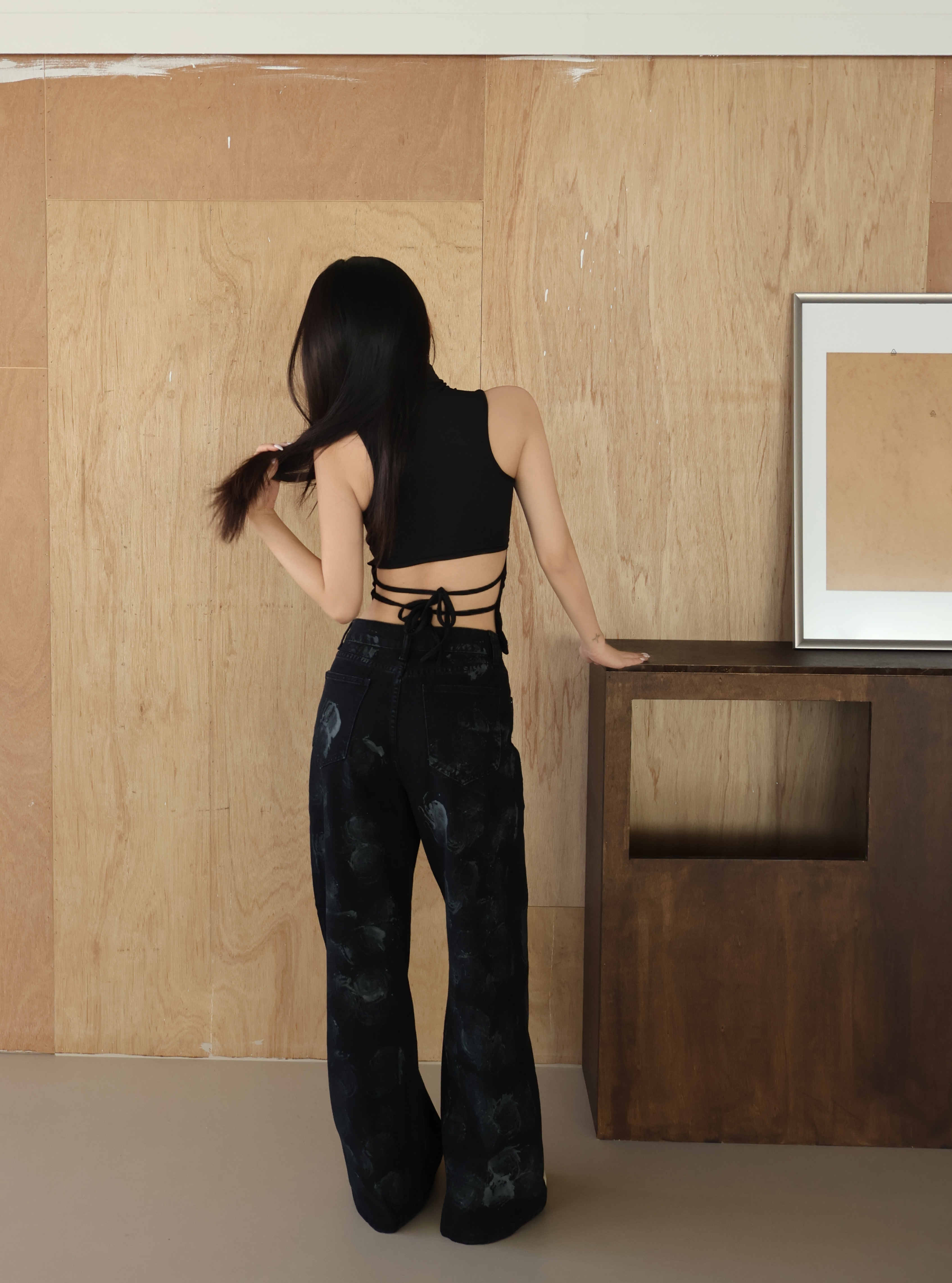 墨染感調落地褲