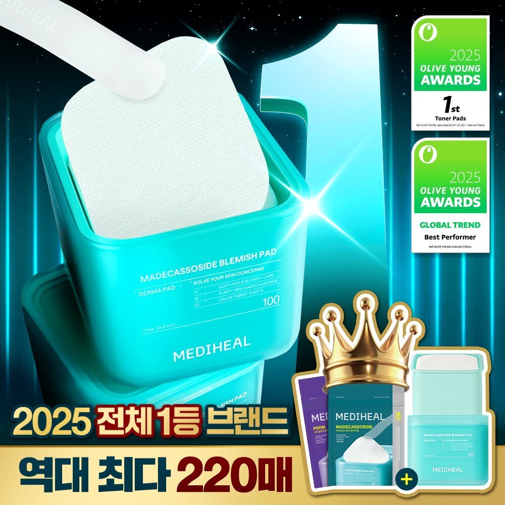 [30/11 - 31/01] Mediheal Madecassoside Blemish Pad [100PCS] [Olive Young 2025 Awards Double Planning Set]
