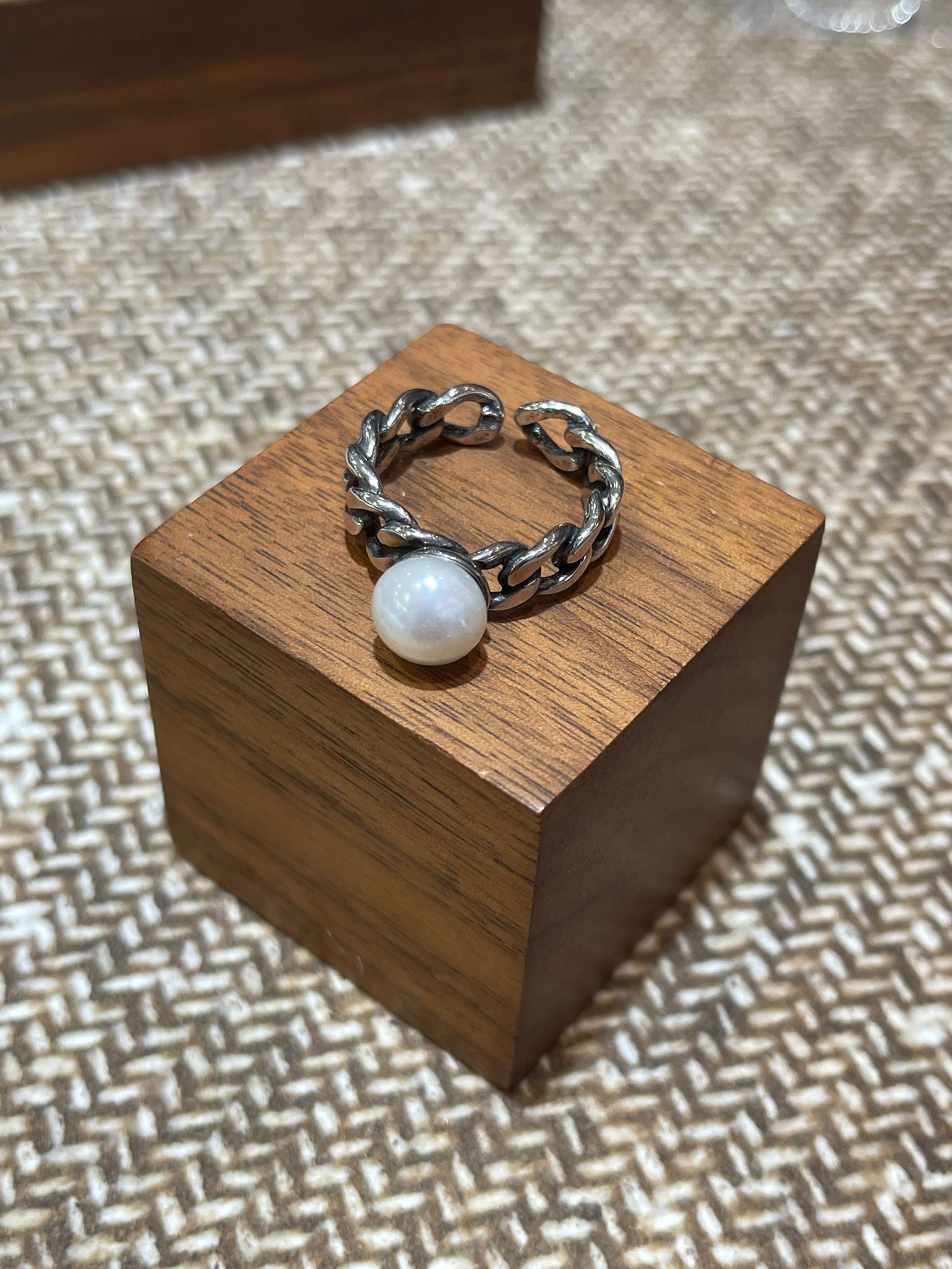 sl1222/大珍珠扣扣戒指