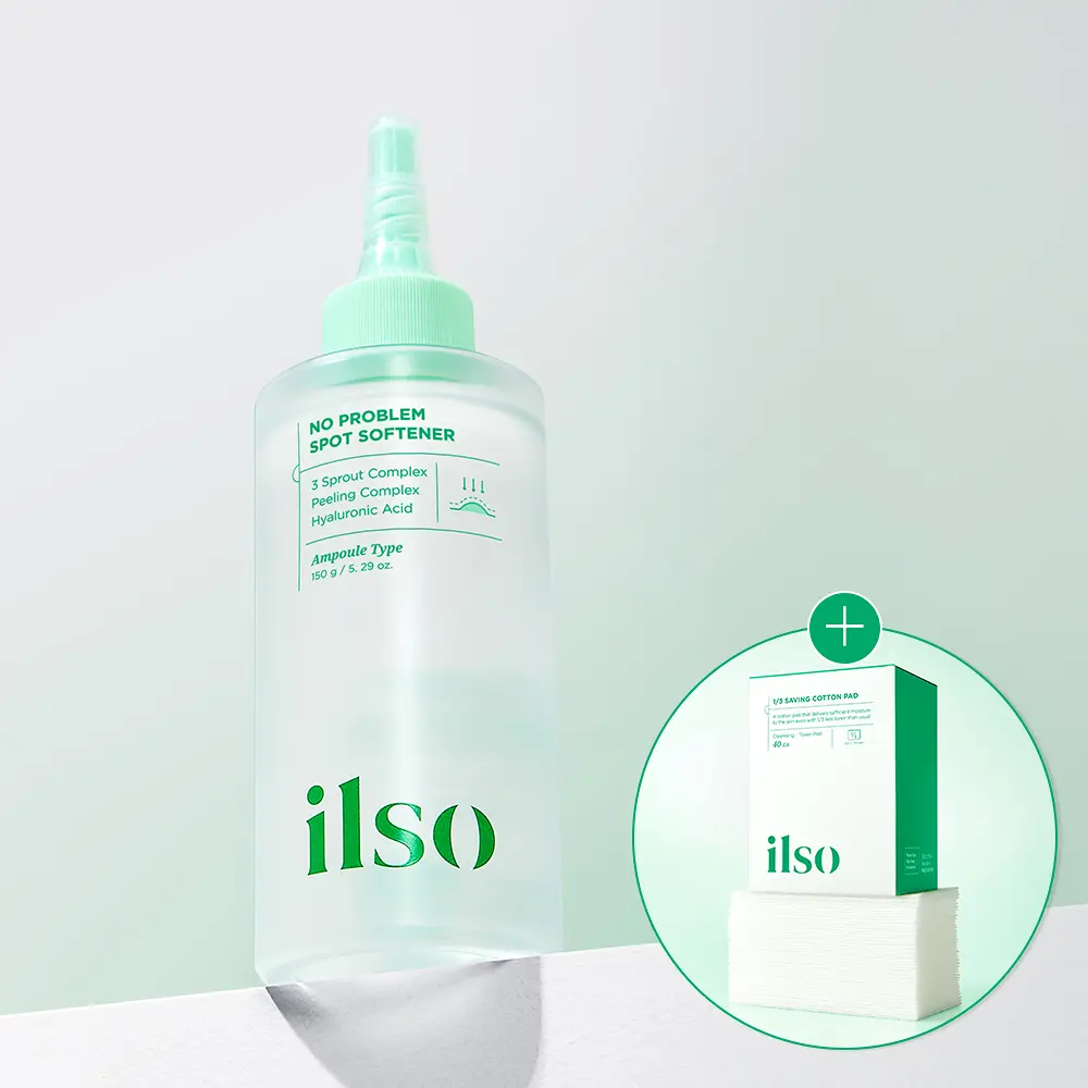 Ilso No Trouble'm 淨痘舒緩棉片精華 150g 套組 (+40片化妝棉)