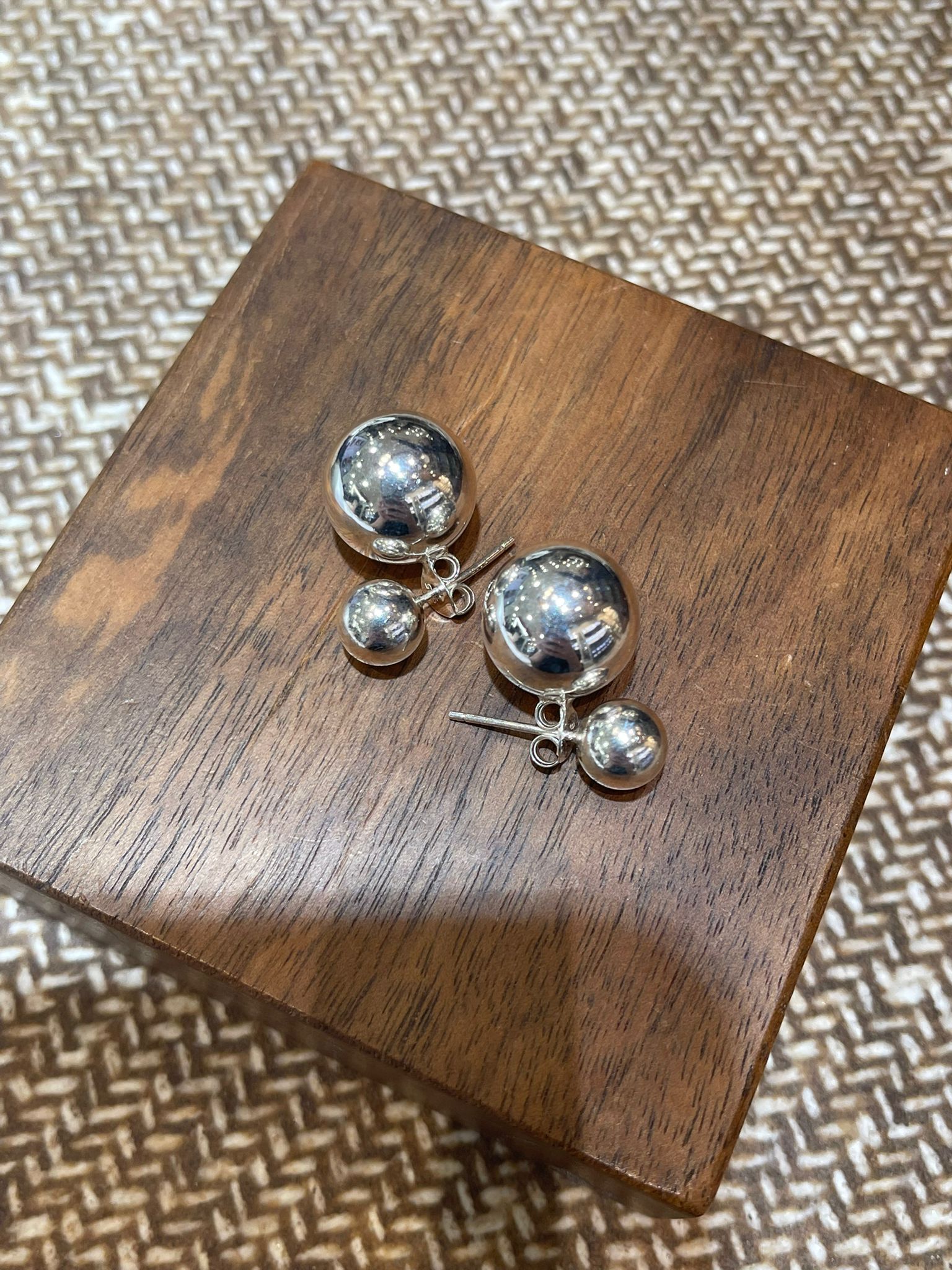 sl1229/大小銀珠耳環