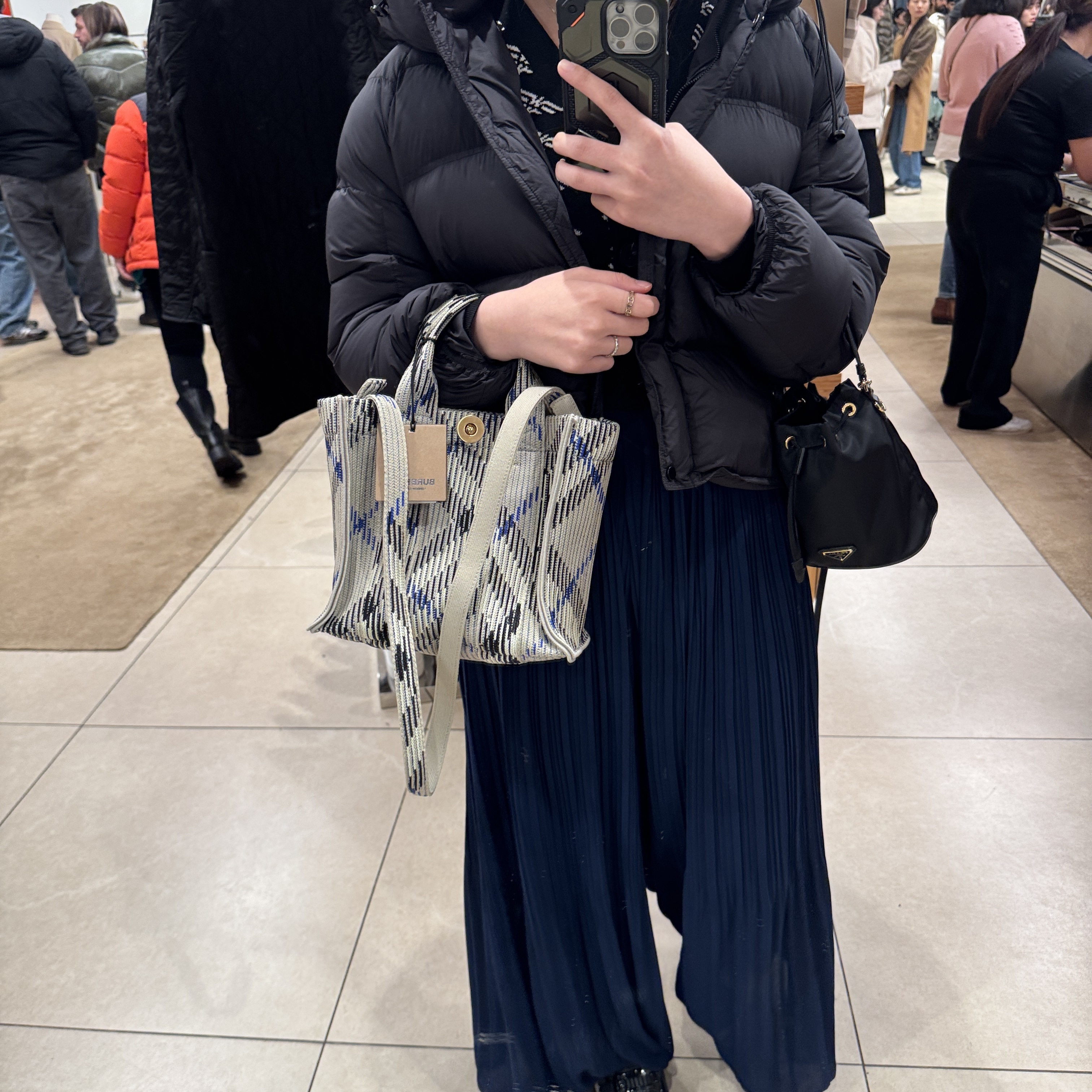 Burberry Mini Knit Tote bag Lichen Beige