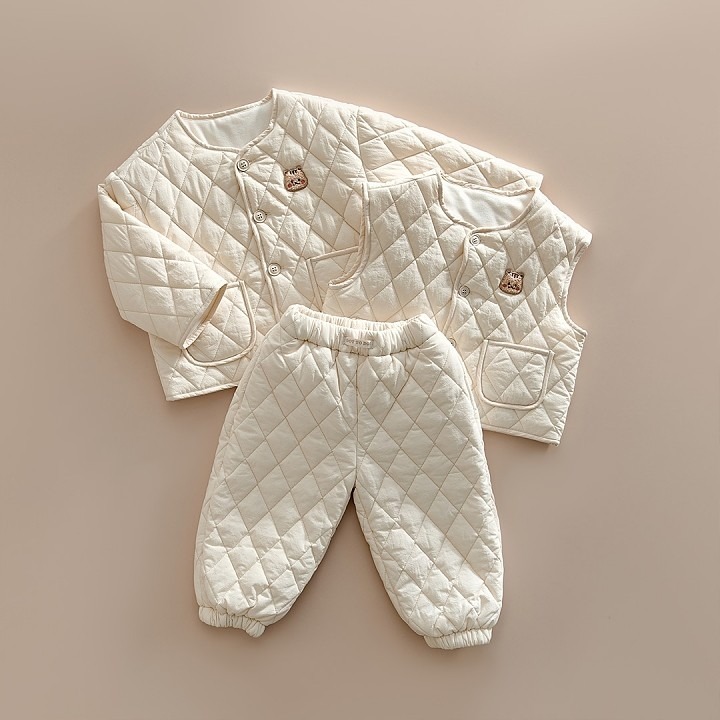 25F/W DTD冬日絎縫系列-保暖棉服三件組 (馬甲/保暖褲)