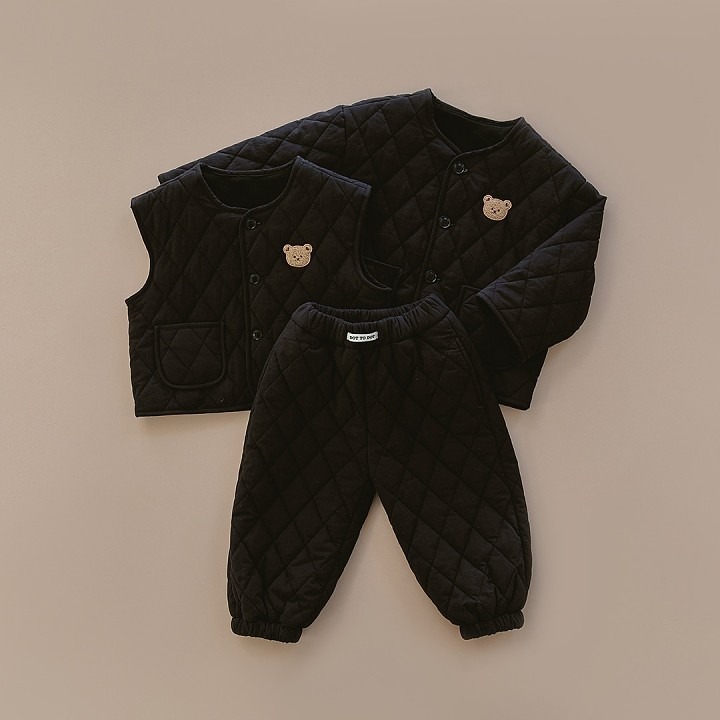 25F/W DTD冬日絎縫系列-保暖棉服三件組 (馬甲/保暖褲)