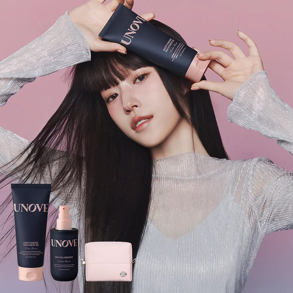 UNOVE 蠶絲蛋白深層修護髮膜精油套組 (溫柔花香限定版)