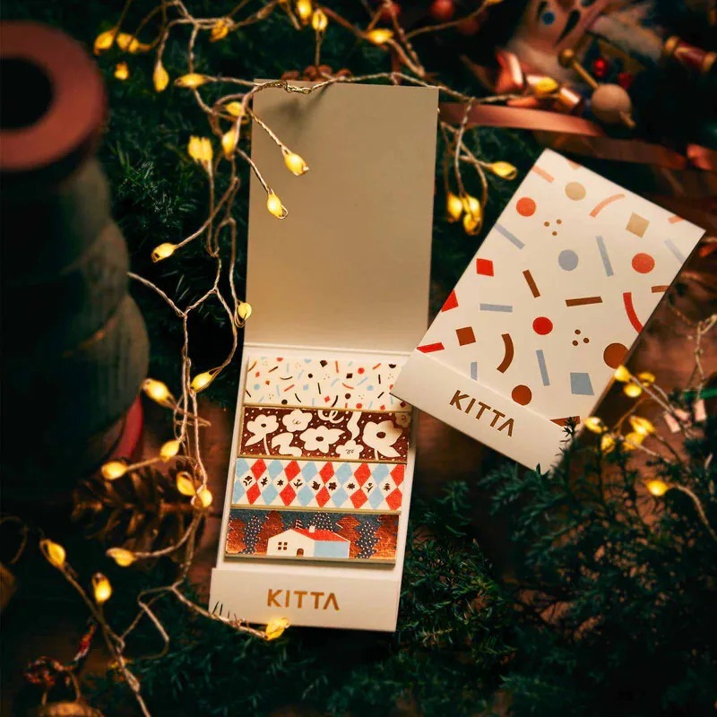 聖誕限定款 金箔 隨身攜帶和紙膠帶 EC-KITE015 ｜日本日本 KITTA