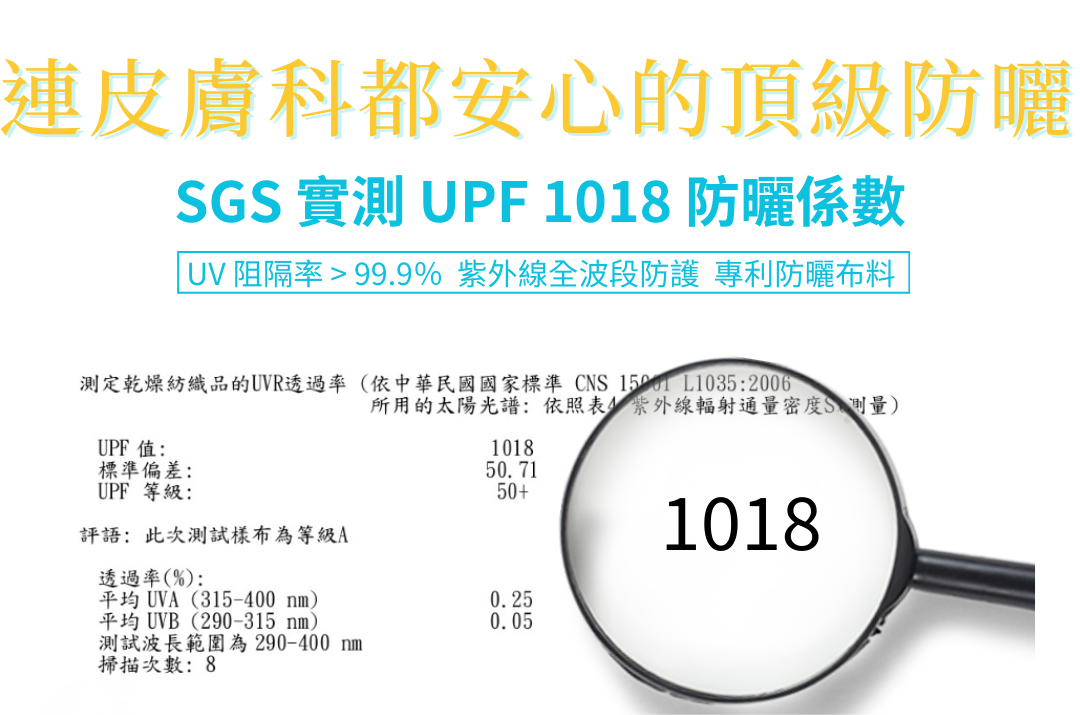 連皮膚科都安心的頂級防曬，JADE DROP 美膚傘 UPF 1018