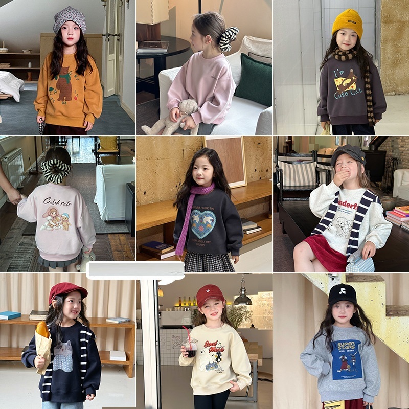 粉色娃娃 女孩款大學T 9款 90-170cm