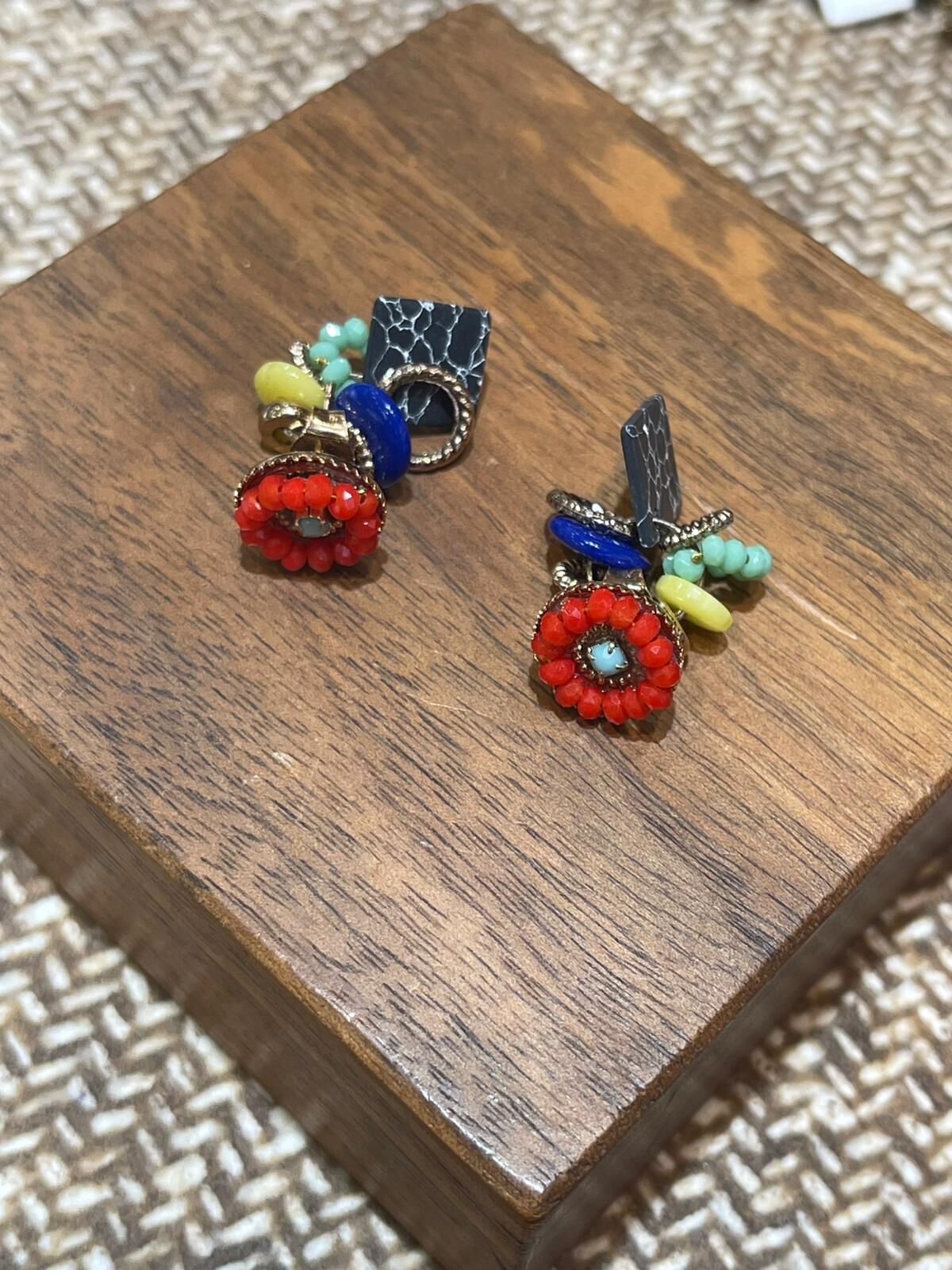 SL1245/彩色花珠耳環