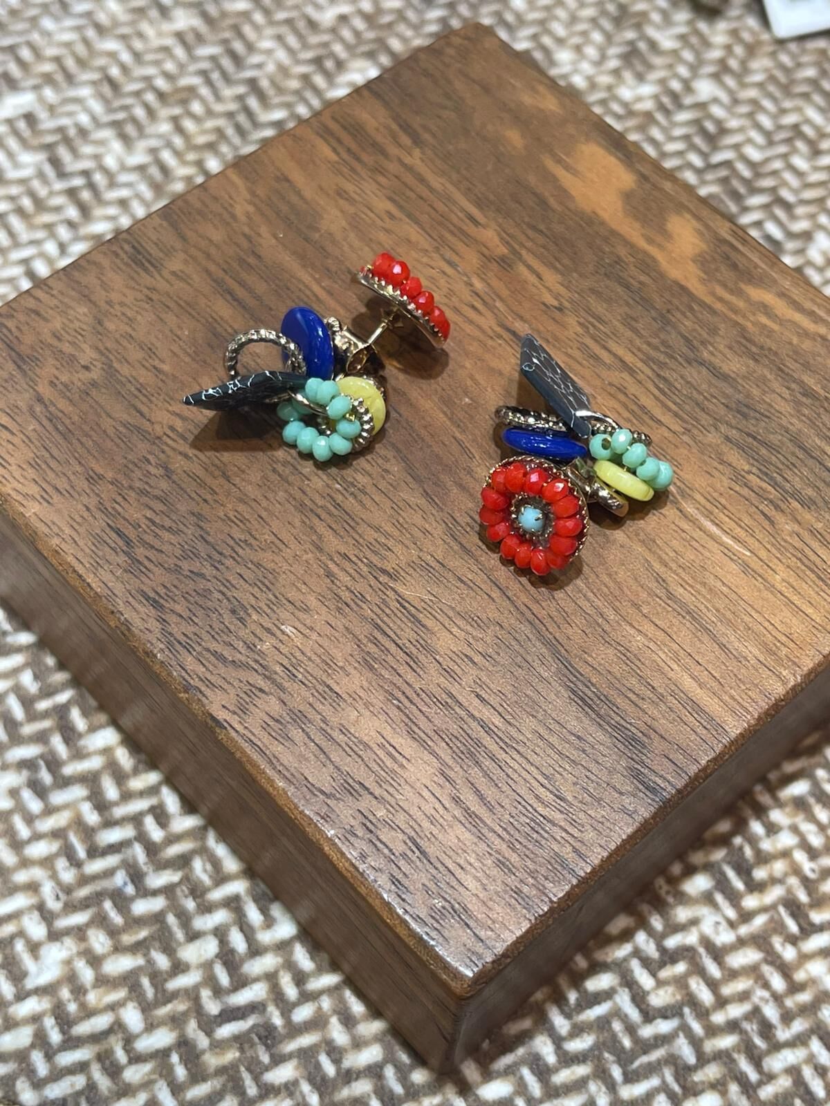 SL1245/彩色花珠耳環