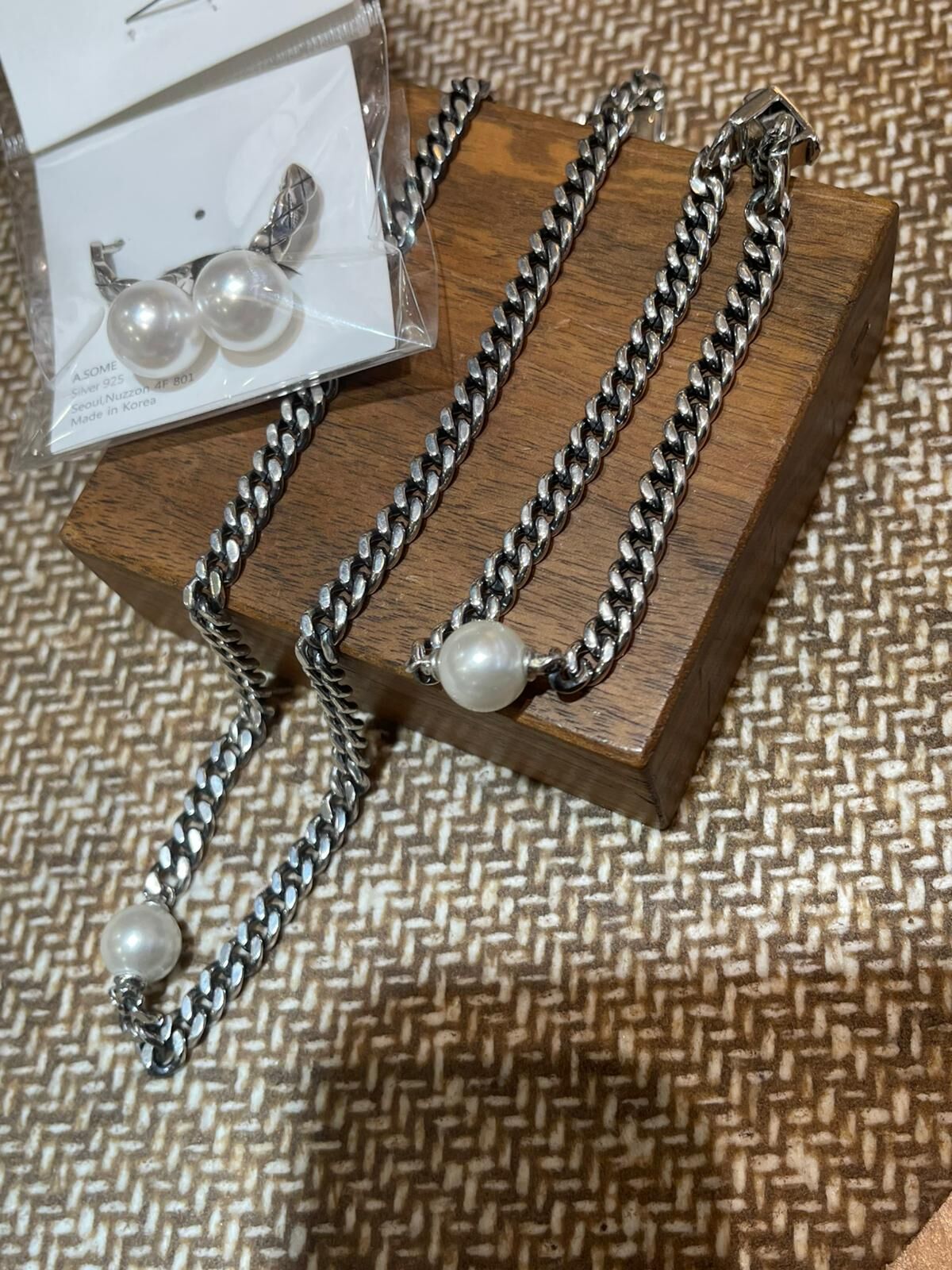 SL1239/大珍珠扣口頸鏈