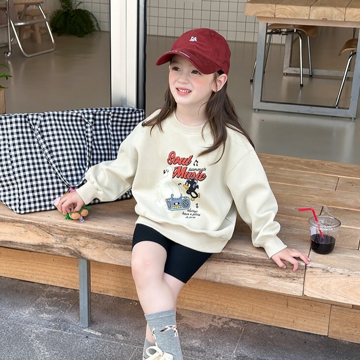 米杏熊熊 女孩款大學T 9款 90-170cm