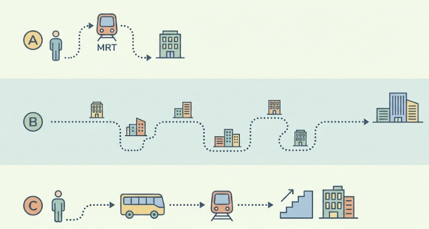 通勤族分類示意