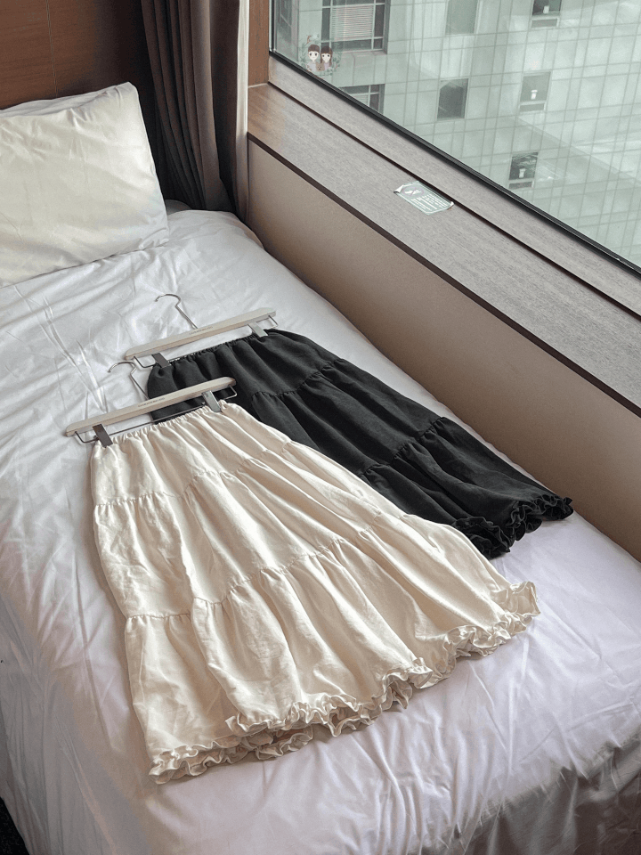 超飄逸～大裙擺Ruffle尾長裙〈🇰🇷DAY 3〉