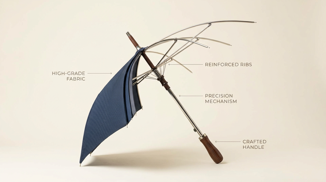 高品質雨傘成本結構示意圖