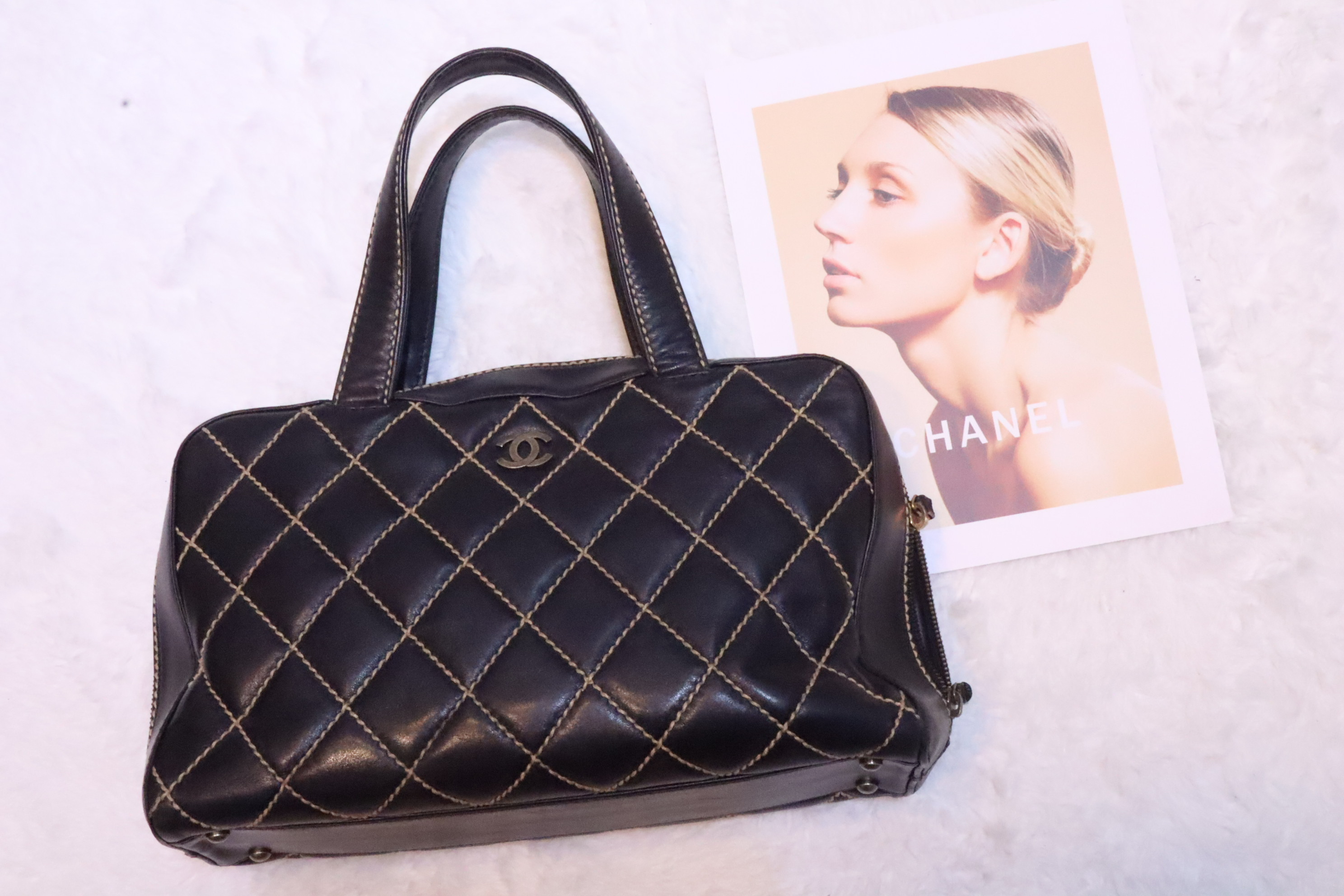 Chanel黑色保齡球袋🖤 （現貨）