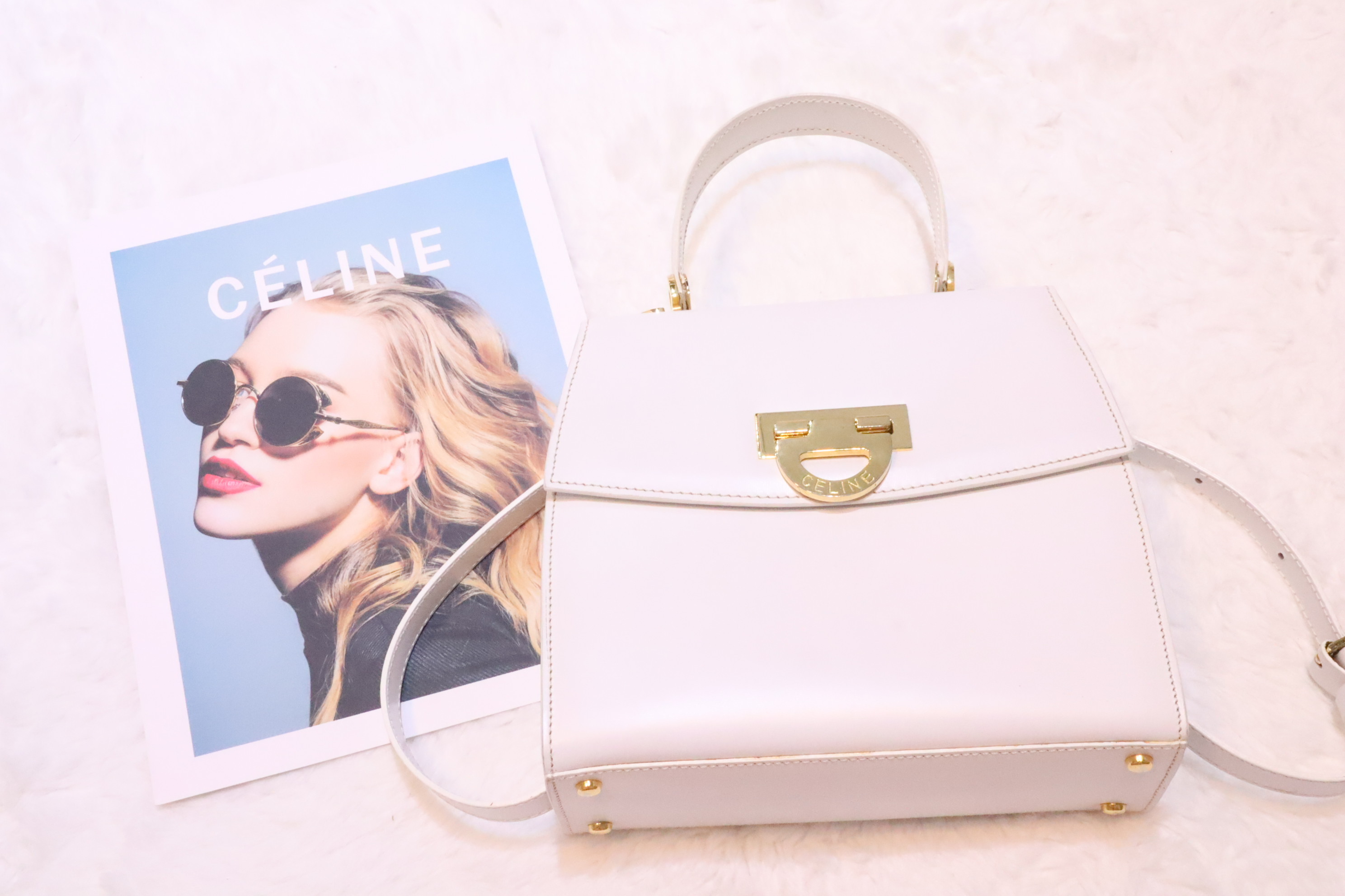 Celine 白色 vintage 2way bag🤍（現貨）