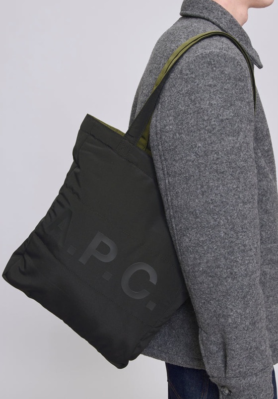 [INSTOCK] A.P.C. Lou Réversible tote bag | Khaki Black