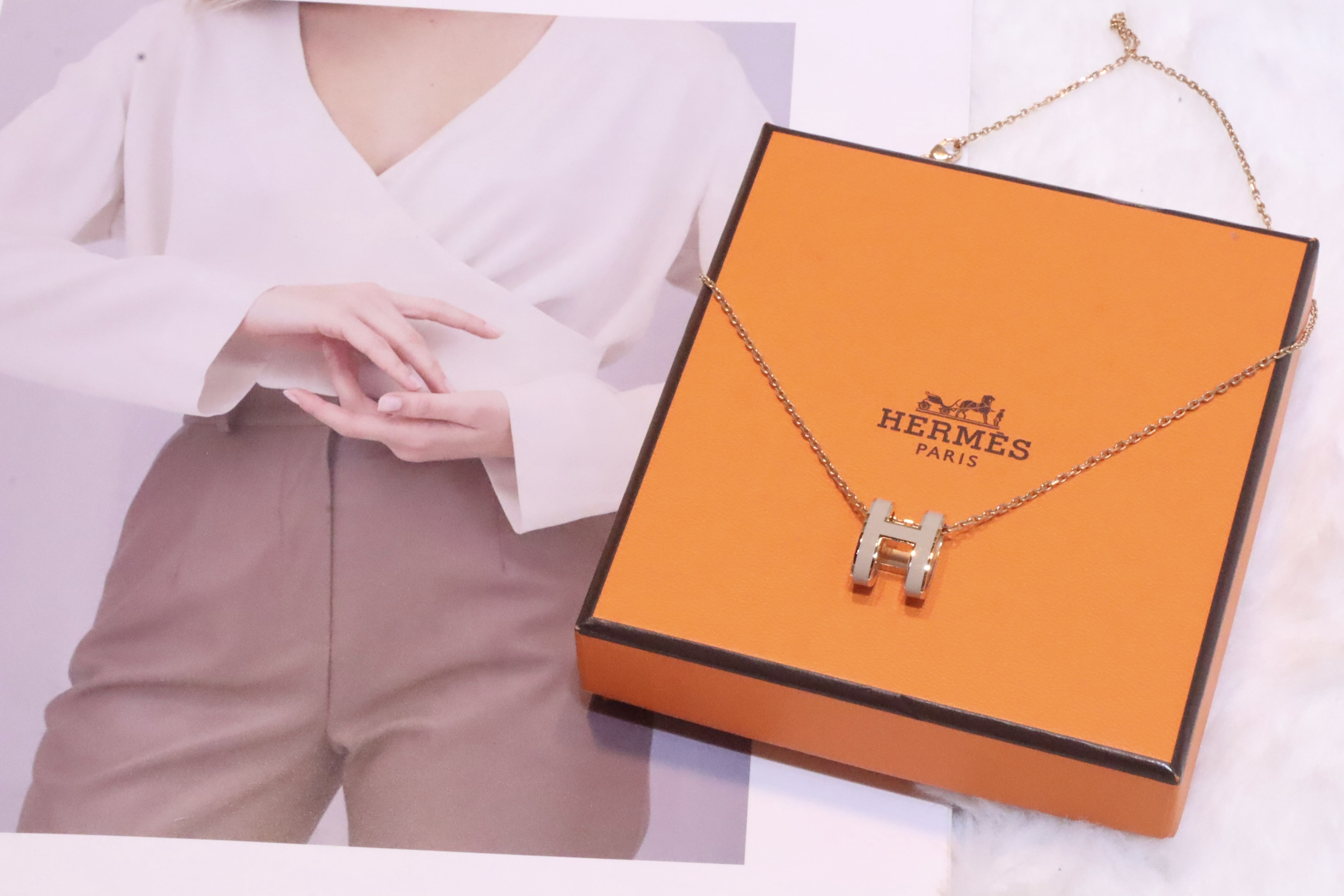 Hermes 大pop h杏色玫瑰金🤎 （現貨）