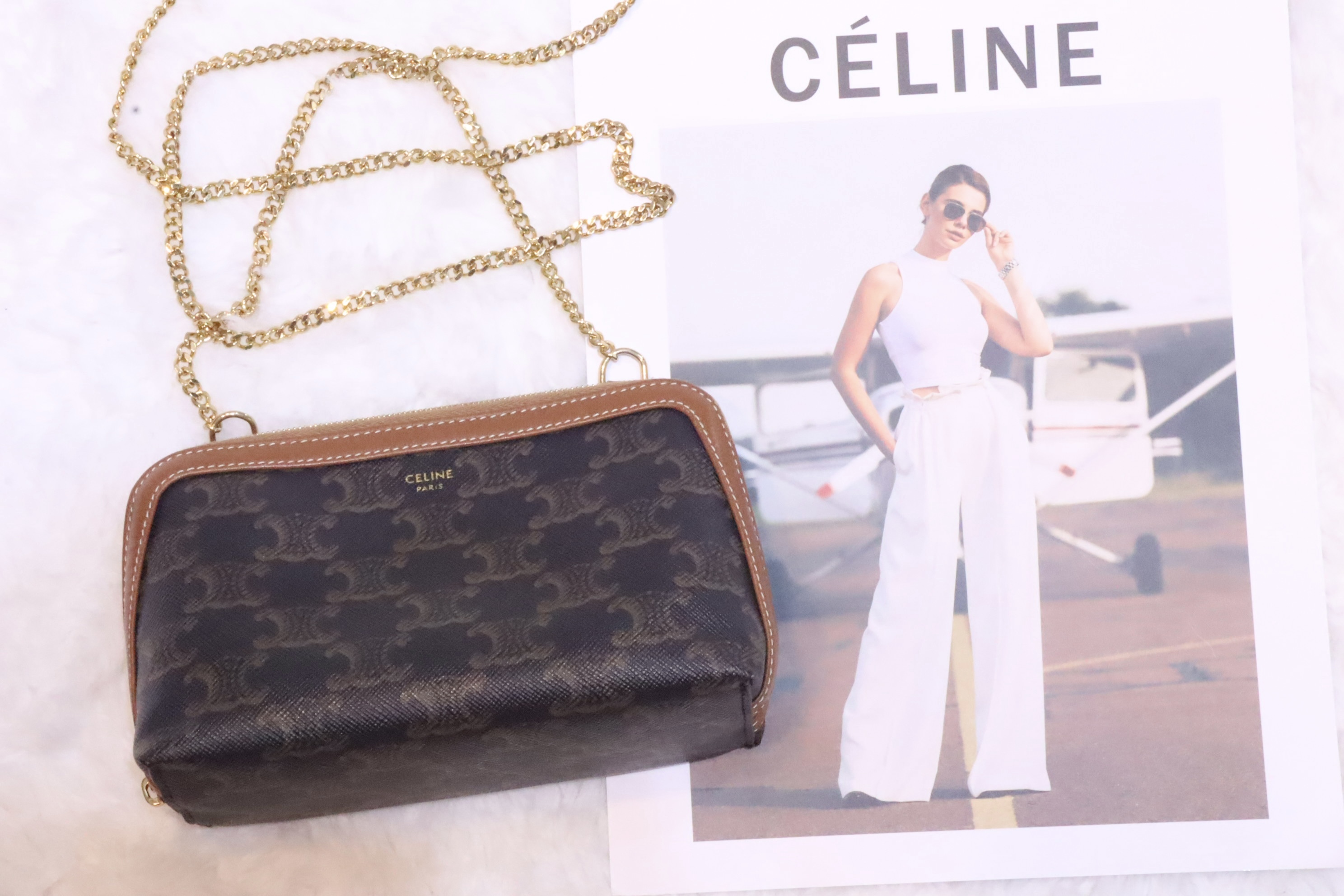 Celine pouch on chain🤎（現貨）