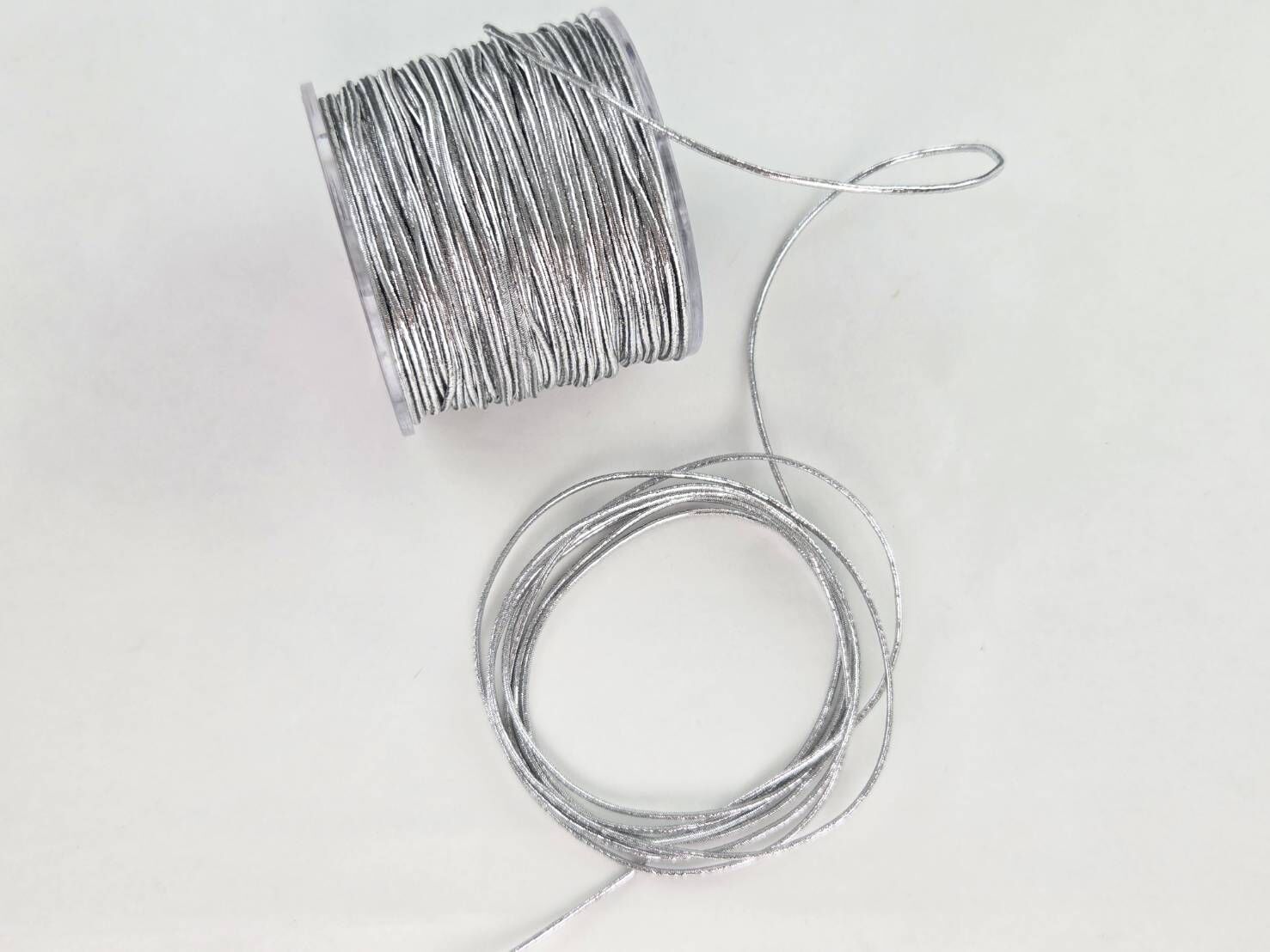 銀色彈性繩1m銀蔥鬆緊/禮盒綁繩/50碼