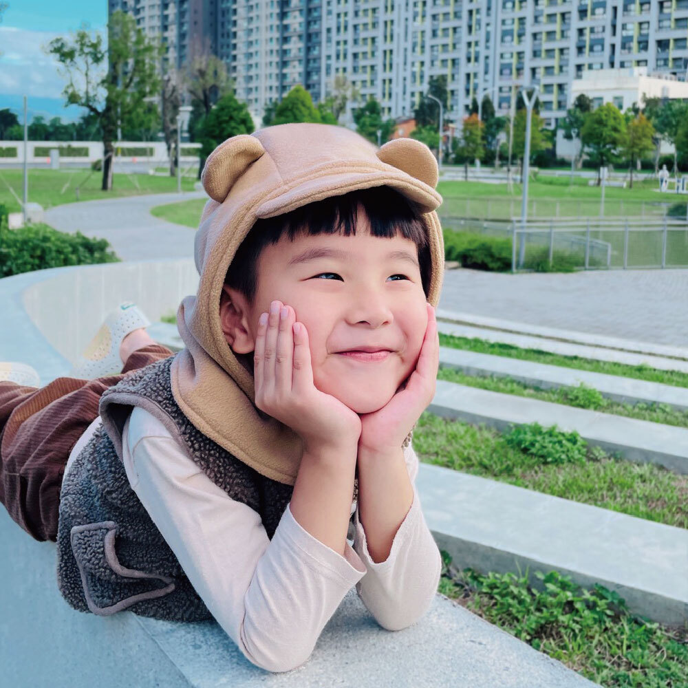 ｜卡｜熊熊護耳保暖帽(兒童款)