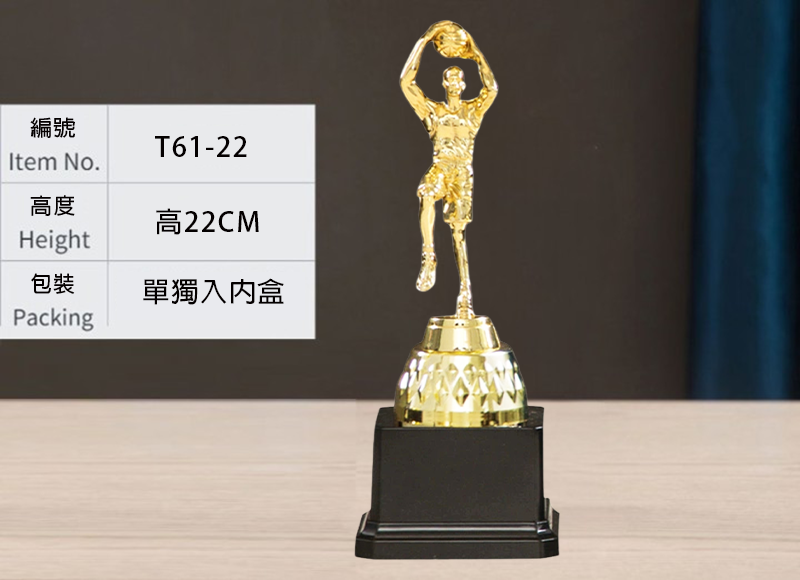 訂製籃球黑底獎盃 升級送彩色排版金貼 T61