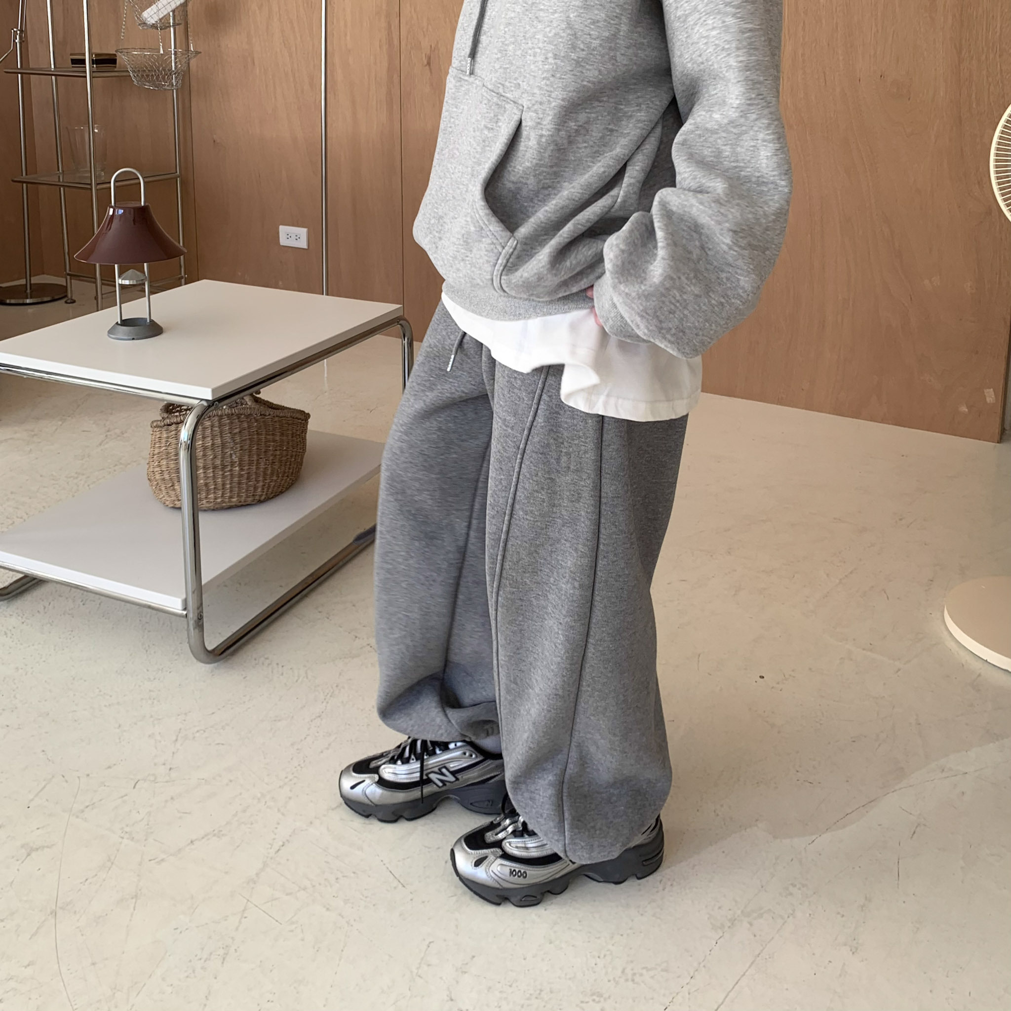 ISA_BASIC NEEDS 日常保暖刷絨縮口棉褲_51133