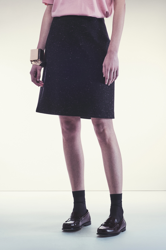 LIVIANA CONTI 毛呢及膝裙(黑)