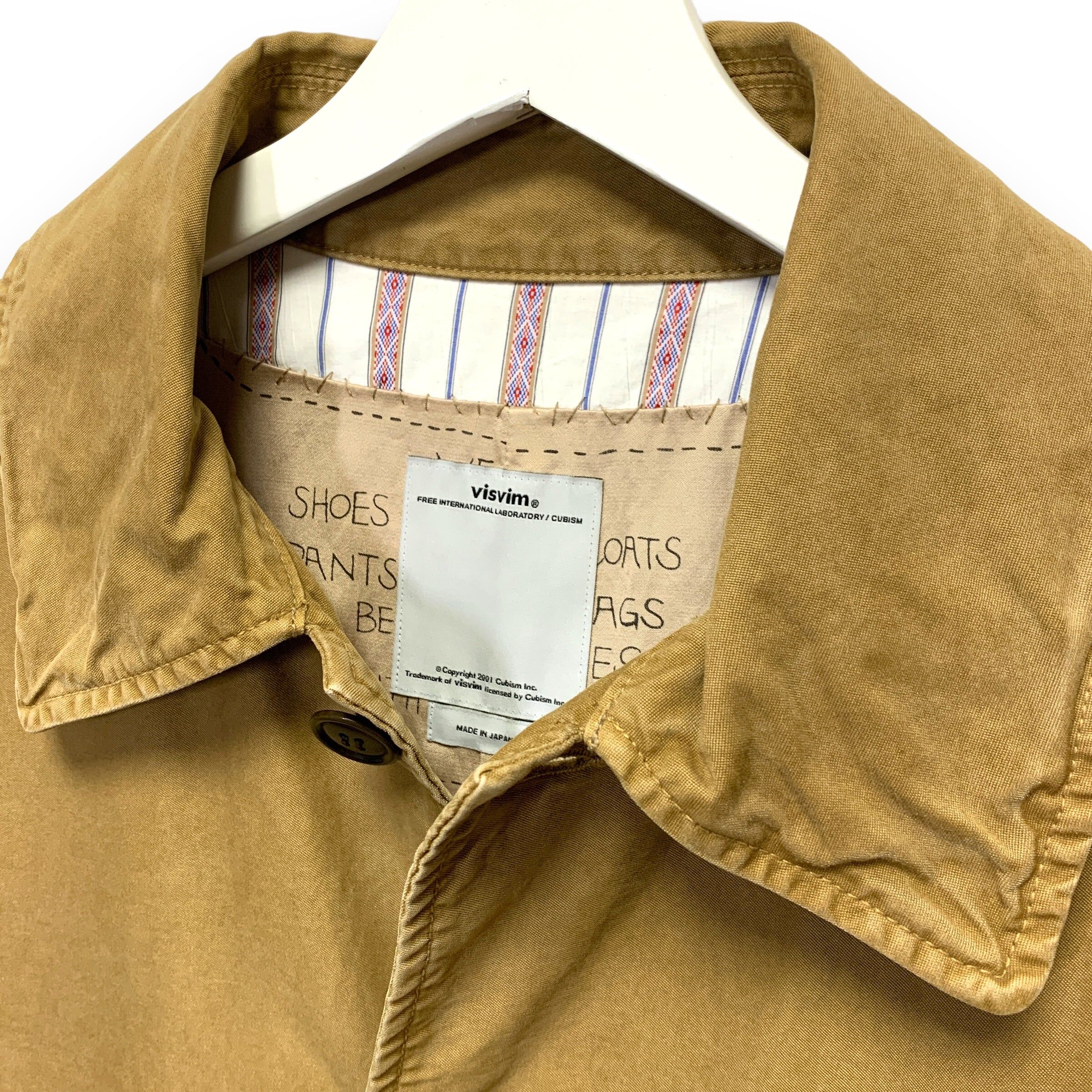 VISVIM HERGE COAT DMGD CHINO (( USED A )) 中古美品 - BEIGE SIZE 1 PRE ORDER ITEM (預訂中)