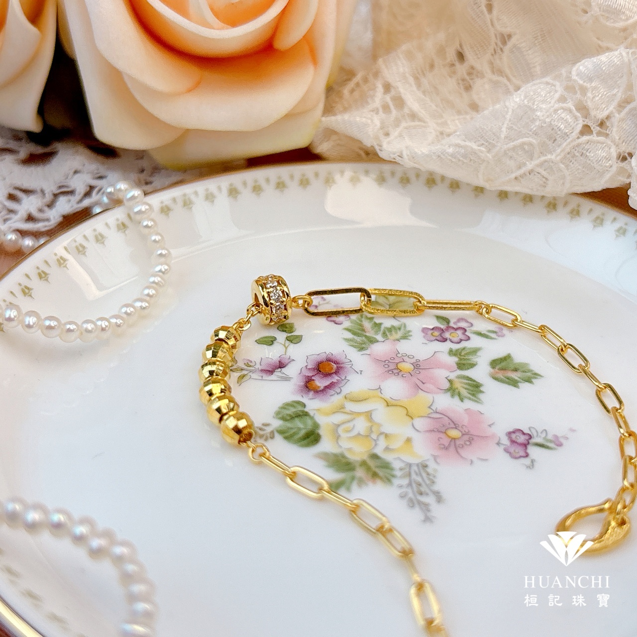 新潮風格 黃金手鍊