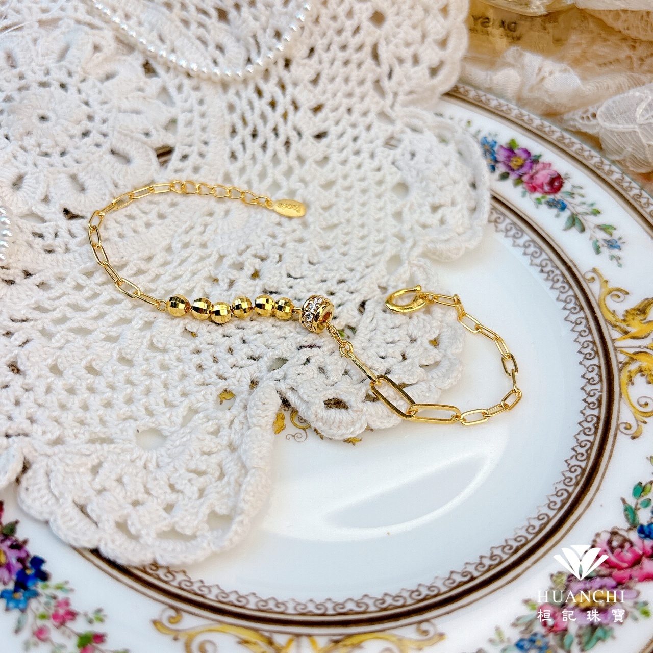 新潮風格 黃金手鍊