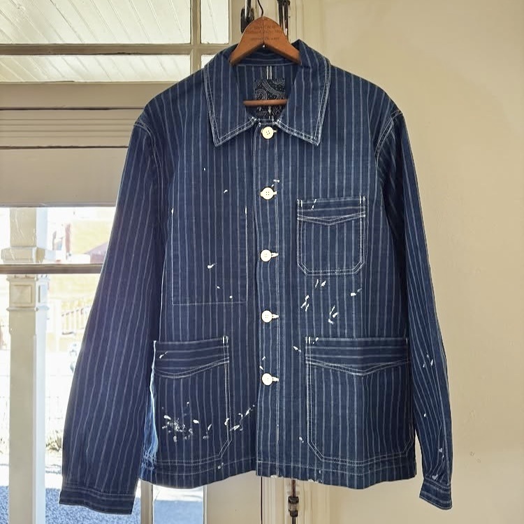 VISVIM ICT 2025 A/W TRAVAIL COVERALL STRIPE DMGD - PRE ORDER ITEM (預訂中)
