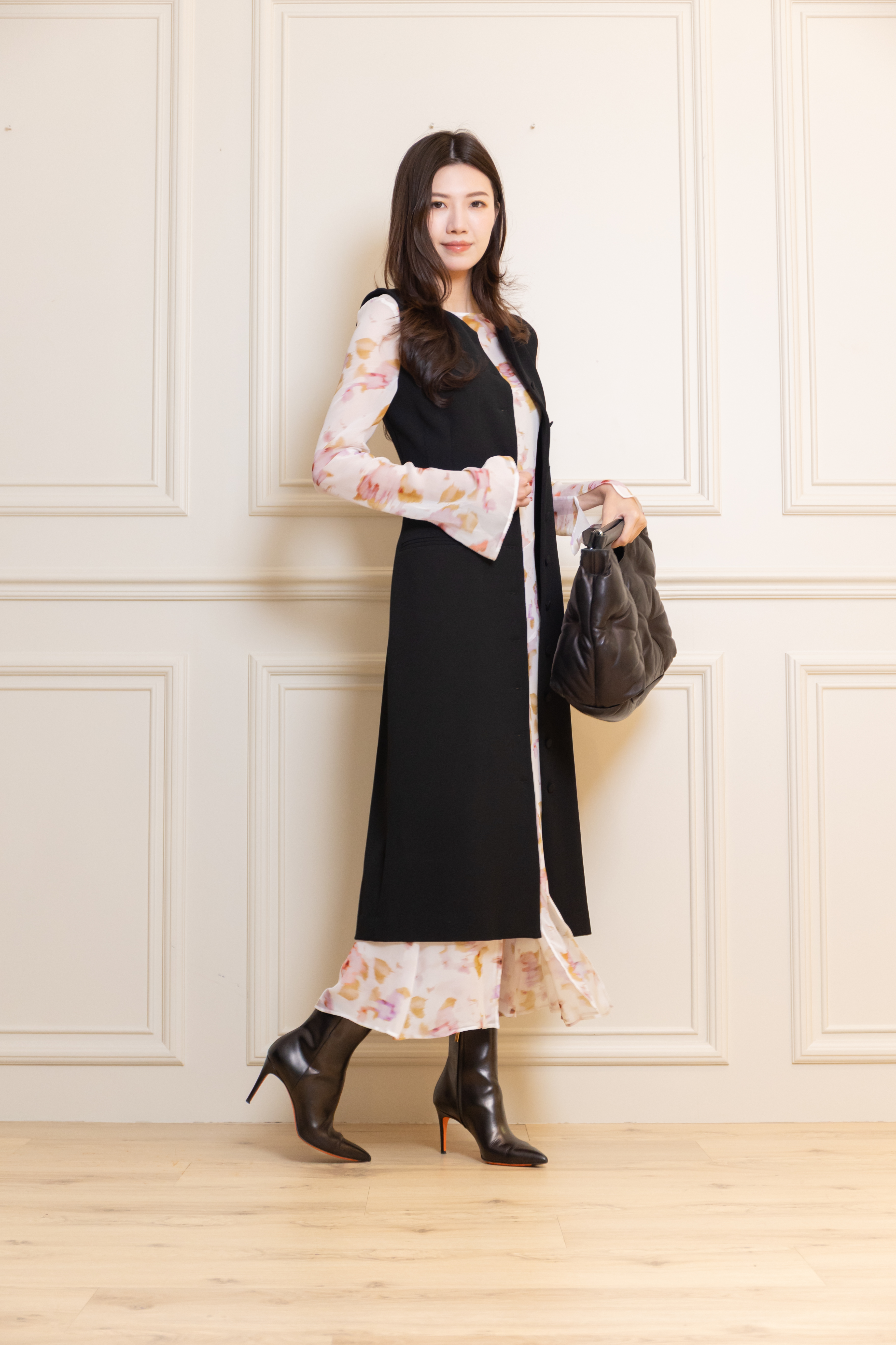 LIVIANA CONTI 排釦背心長洋裝