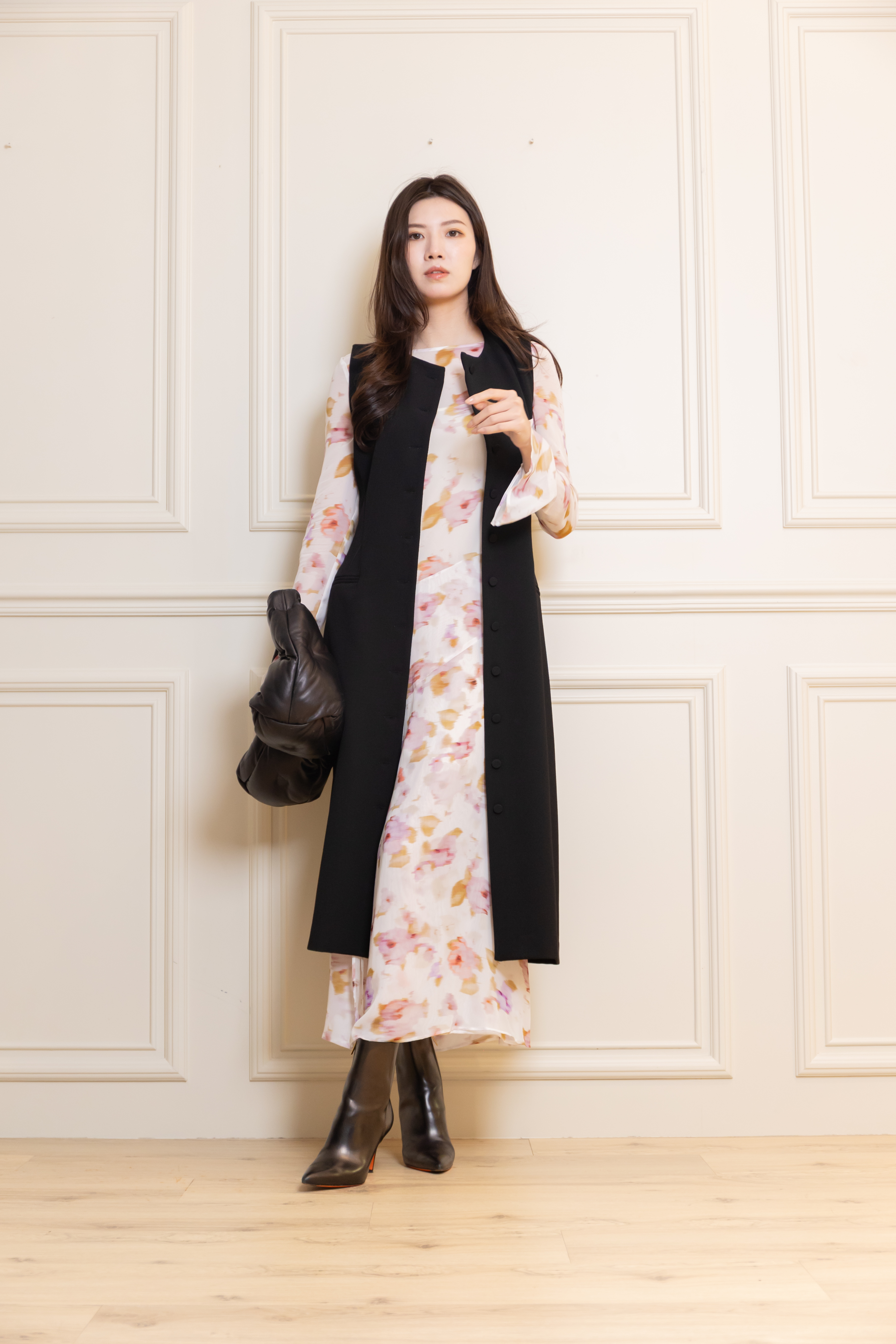 LIVIANA CONTI 排釦背心長洋裝
