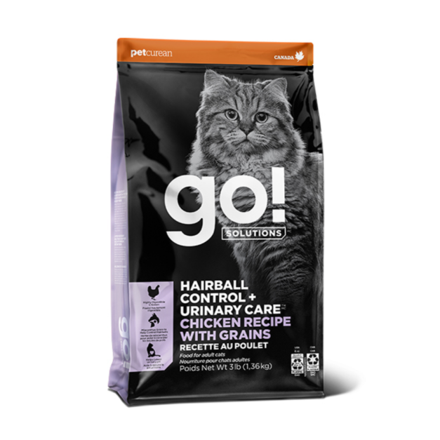 GO! Solutions 泌尿系統及祛毛球系列 雞肉 全貓配方 12LB