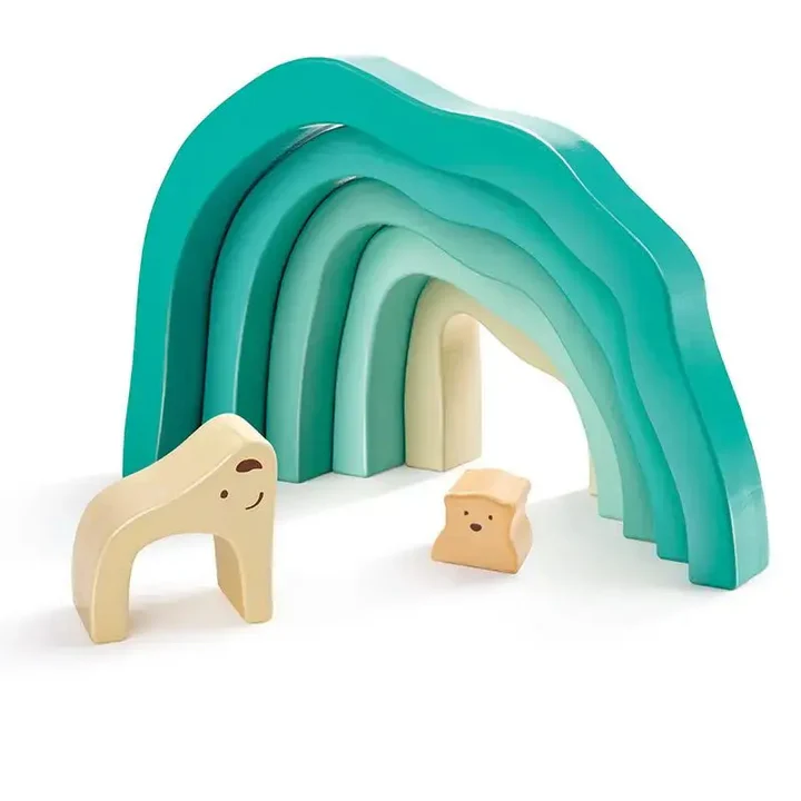 Hape Arctic Polar Bear Stacking Blocks, E0490