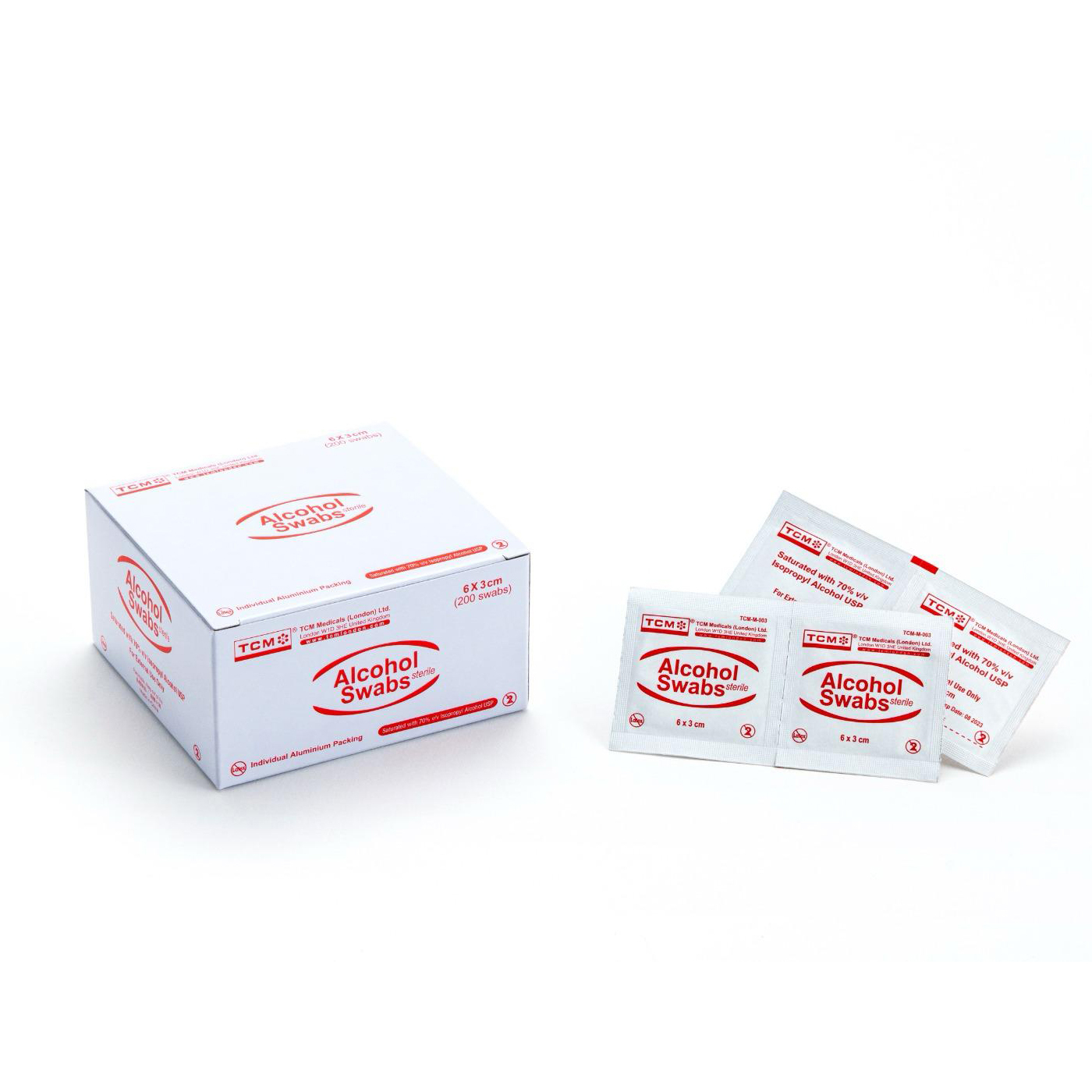 TCM 異丙醇酒精打針紙(已滅菌) 6x3cm 200張