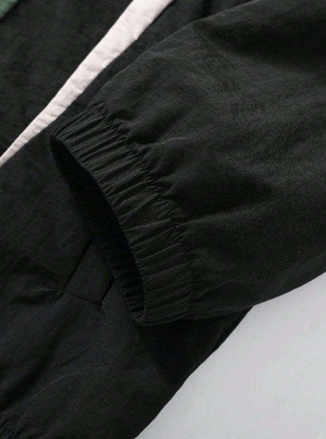 KADMAX大尺碼-男士黑綠白防風外套〈KSMS2684〉