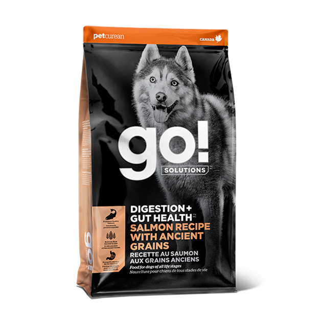 GO! Solutions 腸胃保健系列 三文魚+穀物 全犬配方 22LB